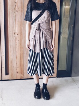 「skirt」｜「アイテム（その他シューズ）」を使った、Ethel C. さん（レディース・165cm）の夏コーディネート
