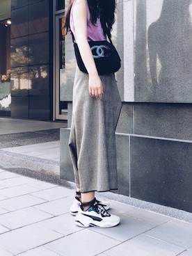「PUMA thunder spectra」｜Ethel C. さん（レディース・165cm）の冬コーディネート