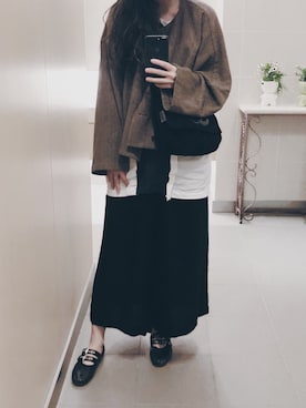 「chanel」｜「アイテム（その他アウター）」を使った、Ethel C. さん（レディース・165cm）の冬コーディネート