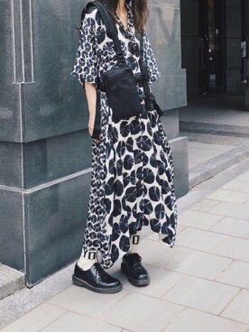 「Yohji Yamamoto（ヨウジヤマモト）のアイテム（レッグウェア）」を使った、Ethel C. さん（レディース・165cm）の春コーディネート