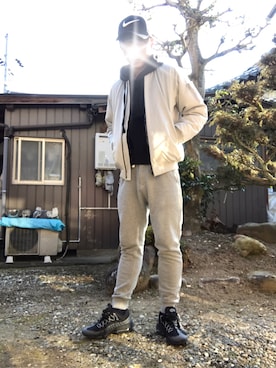 「ラルフローレン」｜「アイテム（MA-1）」を使った、しょうたさん（メンズ・170cm）の冬コーディネート