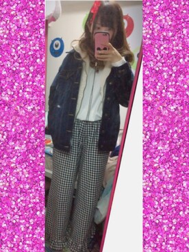 「ダズリン」｜「アイテム（デニムジャケット）」を使った、寺沢ありす    アイドル教室さん（レディース・162cm）の春コーディネート