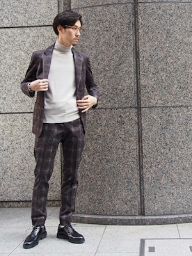 「Paraboot」｜「アイテム（ブーツ）」を使った、JUNPEIさん（メンズ・175cm）の冬コーディネート