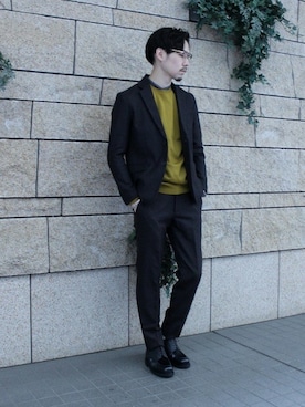 「SEIKO（セイコー）のアイテム」を使った、JUNPEIさん（メンズ・175cm）の冬コーディネート