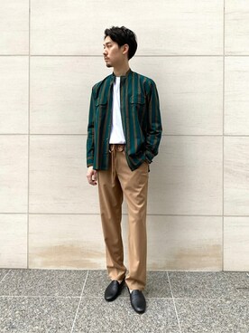 「EDIFICE（エディフィス）のアイテム（その他シューズ）」を使った、JUNPEIさん（メンズ・175cm）の春コーディネート