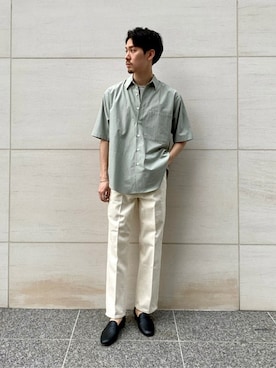 「EDIFICE（エディフィス）のアイテム（その他シューズ）」を使った、JUNPEIさん（メンズ・175cm）の春コーディネート