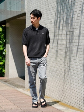 FRED PERRY / フレッド ペリー】別注 リネンライクニット ポロシャツを