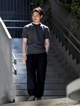 「FRED PERRY（フレッドペリー）のアイテム（Tシャツ/カットソー）」を使った、JUNPEIさん（メンズ・173cm）の春コーディネート