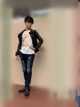 「Yohji Yamamoto（ヨウジヤマモト）のアイテム（ブーツ）」を使った、hollyさん（メンズ・175cm）の春コーディネート