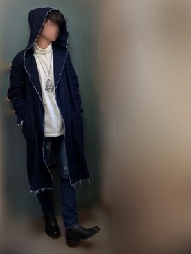 「Yohji Yamamoto（ヨウジヤマモト）のアイテム（ブーツ）」を使った、hollyさん（メンズ・175cm）の春コーディネート