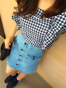 「tocco（トッコ）のアイテム（トップス）」を使った、saさん（レディース・163cm）の春コーディネート