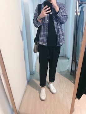 「COMMON PROJECTS（コモンプロジェクト）のアイテム（その他シューズ）」を使った、我是你的小钱包呀！さん（メンズ・176cm）の春コーディネート