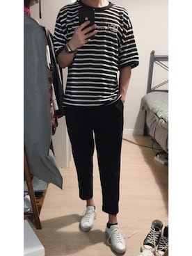 「COMMON PROJECTS（コモンプロジェクト）のアイテム（その他シューズ）」を使った、我是你的小钱包呀！さん（メンズ・176cm）の春コーディネート