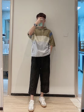 「盐系风格」｜「アイテム（スニーカー）」を使った、我是你的小钱包呀！さん（メンズ・177cm）の冬コーディネート