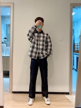 「日系极简」｜「アイテム（その他シューズ）」を使った、我是你的小钱包呀！さん（メンズ・177cm）の冬コーディネート