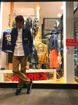 「TYPE BLUE（タイプブルー）のアイテム（トップス）」を使った、akashiさん（メンズ・179cm）の冬コーディネート
