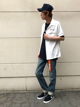 「TYPE BLUE（タイプブルー）のアイテム（パンツ）」を使った、akashiさん（メンズ・179cm）の夏コーディネート