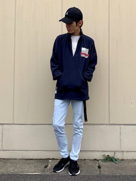 「TYPE BLUE（タイプブルー）のアイテム（パンツ）」を使った、akashiさん（メンズ・179cm）の夏コーディネート