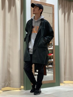 「AVIREX DEPOT」｜「アイテム（モッズコート）」を使った、akashiさん（メンズ・179cm）の秋コーディネート