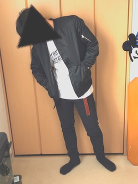 「アイテム（MA-1）」を使った、かずさん（メンズ・173cm・10代）の春コーディネート