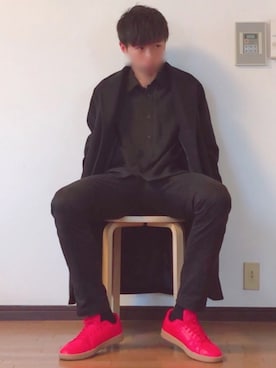 「niko and...（ニコアンド）のアイテム（チェスターコート）」を使った、K.Zさん（メンズ・184cm）の春コーディネート