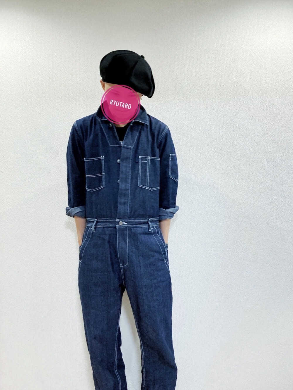 つなぎ/オールインワンを使った「キャスケット後ろ被り」の人気