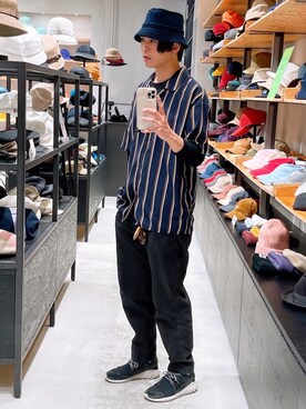 「WARP（ワープ）のアイテム（トップス）」を使った、RYUTAROさん（メンズ・172cm）の春コーディネート