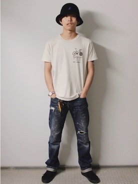 「リーバイス」｜RYUTAROさん（メンズ・172cm）の春コーディネート