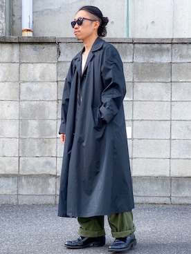 「LONDONFOG（ロンドンフォグ）のアイテム（ステンカラーコート）」を使った、yuki (sleep)さん（メンズ・167cm）の冬コーディネート