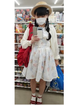 「axes femme（アクシーズファム）のアイテム（サンダル）」を使った、ありすさん（レディース・159cm）の夏コーディネート