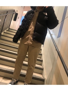 「northface」｜「アイテム（その他アウター）」を使った、しょたさん（メンズ・167cm）の冬コーディネート