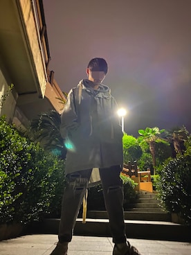 「LILL（リル）のアイテム（モッズコート）」を使った、@uky_ooさん（メンズ・177cm）の秋コーディネート