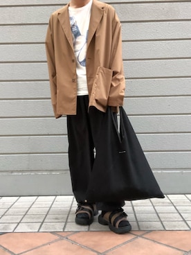 「MM6 Maison Margiela（ｴﾑｴﾑｼｯｸｽ ﾒｿﾞﾝ ﾏﾙｼﾞｪﾗ）のアイテム（バッグ）」を使った、sooushiさん（メンズ・165cm）の春コーディネート