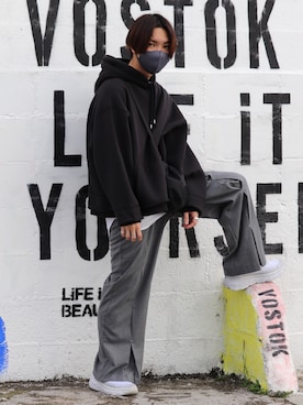 「yoke」｜「アイテム（その他）」を使った、sooushiさん（メンズ・165cm）の冬コーディネート