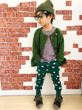 「Cienta（シエンタ）のアイテム（ブーツ）」を使った、yさん（キッズ・100cm）の冬コーディネート
