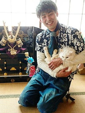 「40s vintage ww2の40s unknown overall ww2（サロペット/オーバーオール、ブルー系）」を使った、kintaさん（メンズ・180cm）の春コーディネート