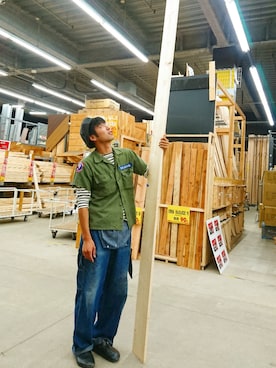 「NEWYORKER（ニューヨーカー）のアイテム（キャスケット、ブラック系）」を使った、kintaさん（メンズ・180cm）の秋コーディネート