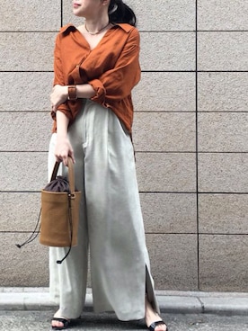 「MAISON BOINET（メゾンボワネ）のアイテム」を使った、GALLARDAGALANTEさん（レディース・161cm）の春コーディネート