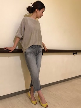 「upperhights（アッパーハイツ）のアイテム」を使った、GALLARDAGALANTEさん（レディース・161cm）の春コーディネート