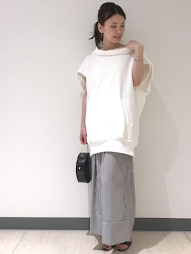 「ラウンドバッグ」｜「アイテム（アクセサリー）」を使った、GALLARDAGALANTEさん（レディース・161cm）の春コーディネート