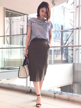 「story.（ストーリー）のアイテム」を使った、GALLARDAGALANTEさん（レディース・161cm）の夏コーディネート