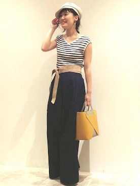 「MARCO BIANCHINI（マルコビアンチーニ）のアイテム」を使った、GALLARDAGALANTEさん（レディース・161cm）の夏コーディネート