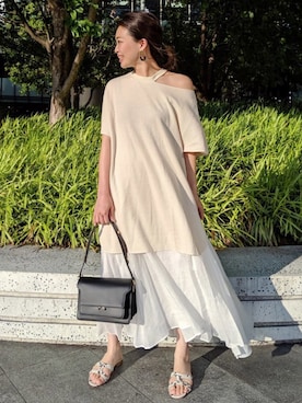 「PELLICO（ペリーコ）のアイテム」を使った、GALLARDAGALANTEさん（レディース・155cm）の夏コーディネート