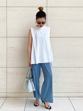 「gallardagalante」｜「アイテム（Tシャツ/カットソー）」を使った、GALLARDAGALANTEさん（レディース・161cm）の夏コーディネート