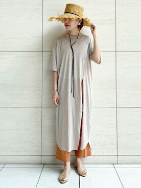 「gallardagalante」｜「アイテム（Tシャツ/カットソー）」を使った、GALLARDAGALANTEさん（レディース・161cm）の夏コーディネート