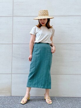 「gallardagalante」｜「アイテム（Tシャツ/カットソー）」を使った、GALLARDAGALANTEさん（レディース・161cm）の夏コーディネート