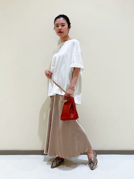 「gallardagalante」｜「アイテム（Tシャツ/カットソー）」を使った、GALLARDAGALANTEさん（レディース・161cm）の夏コーディネート