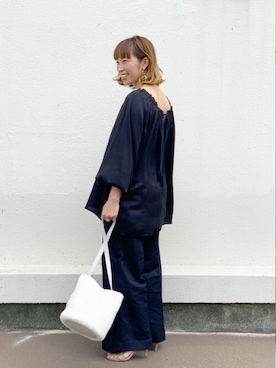 「gallardagalante」｜「アイテム（スラックス）」を使った、GALLARDAGALANTEさん（レディース・157cm）の秋コーディネート