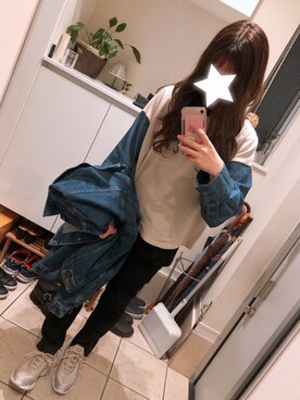 「アイテム（デニムジャケット）」を使った、ririさん（レディース・158cm・20代）の春コーディネート