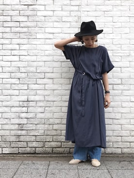 「アイテム（ワンピース/ドレス）」を使った、YUKINObySEEPS仙台フォーラスさん（レディース・157cm・30代）の春コーディネート